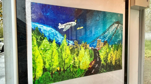 Рисунок на остановке